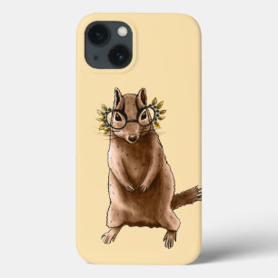 Funny Chipmunk Squirrel Geek Animal Art iPhone 13 Case