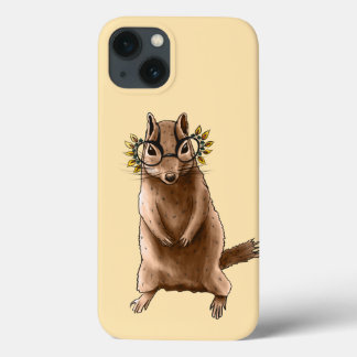 Funny Chipmunk Squirrel Geek Animal Art iPhone 13 Case