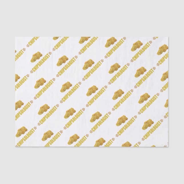 Funny CHIPSOLOGIST Potato Chip Lovers Tissue Paper (Front)