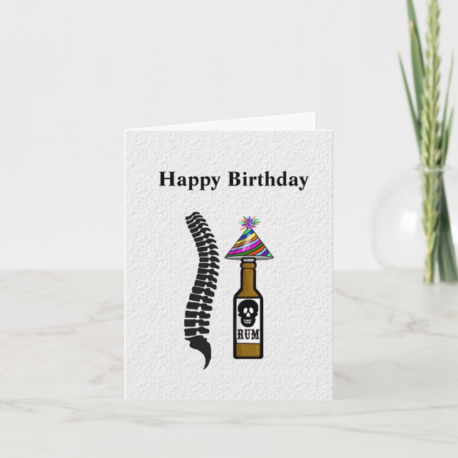 Funny Chiropractic Birthday Card (Front)