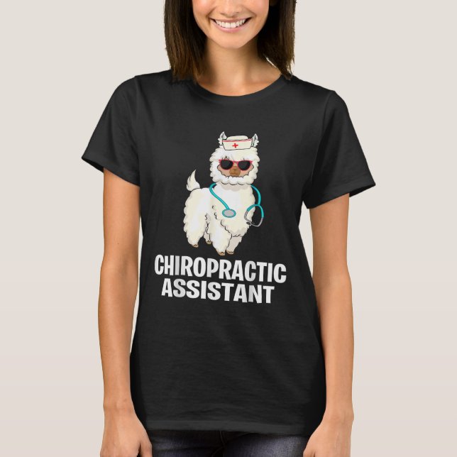 Funny Chiropractic Care Istant Llama Chiropractor  T-Shirt (Front)