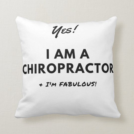 Funny Chiropractor Bold Black And White Cute Throw Pillow Zazzle Com