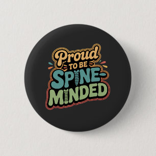 Funny Chiropractor Gift Spine Health Quote Button
