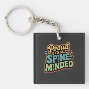 Funny Chiropractor Gift Spine Health Quote Keychain
