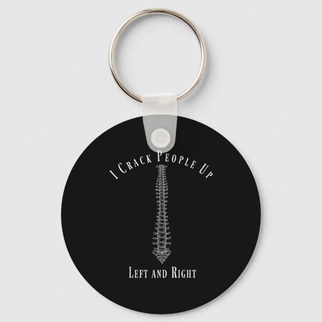 Funny Chiropractor Occupation Gift T- Shirt  Keychain (Front)