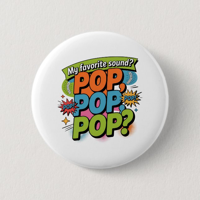 Funny Chiropractor Pop Sound Gift Button (Front)