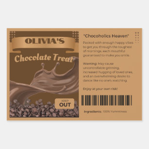 FUNNY Chocoholics Named Chocolate Treats Labels Wrapping Paper Sheets