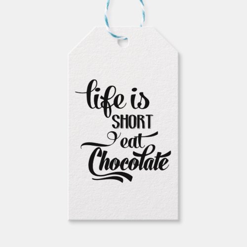 Funny Chocolate Addict Chocolate Lover Wedding Gift Tags