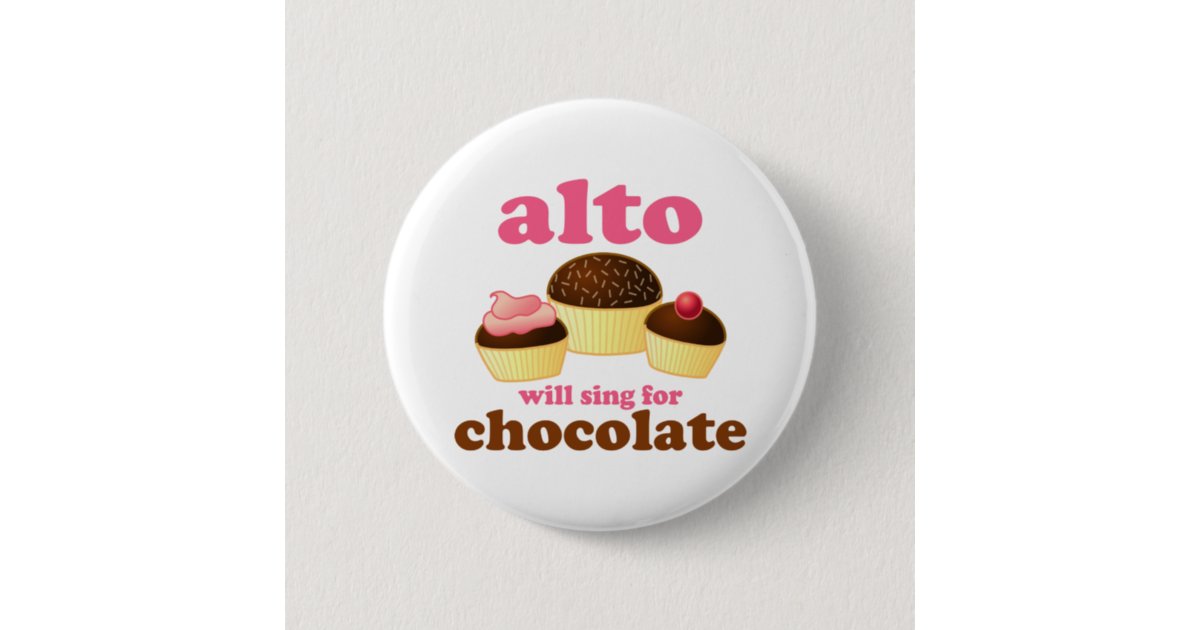 I Love Singing Alto Music Gift Pinback Button