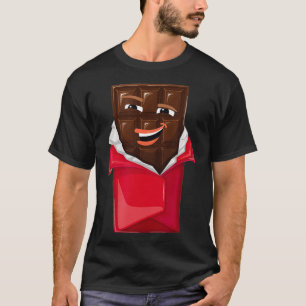 Funny Chocolate Bar With A Smiling Face Chocolate  T-Shirt