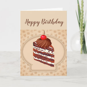 Funny Chocolate Cake Birthday Card