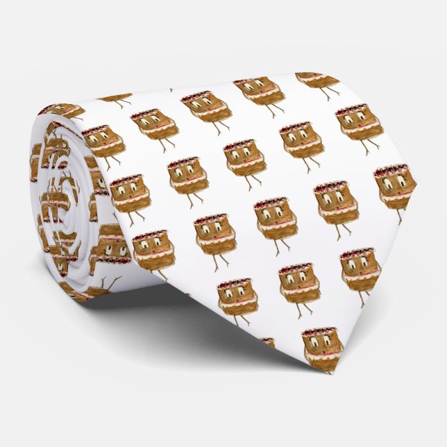 Funny Chocolate Cake Pattern Tie (Rolled)