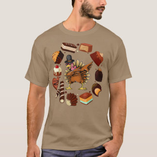 Funny Chocolate Candies LoverThanksgiving Turkey D T-Shirt
