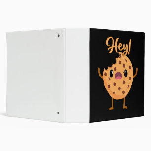 Funny Chocolate Chip Cookie A Bite Taken Out 3 Ring Binder