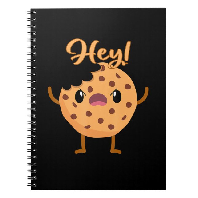 Funny Chocolate Chip Cookie A Bite Taken Out Notebook (Front)