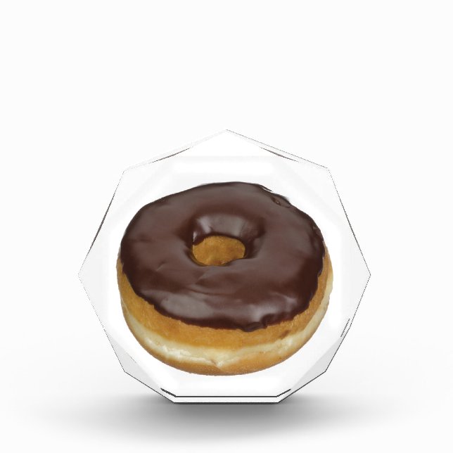 Funny Chocolate Dipped Doughnut Acrylic Award (Front)