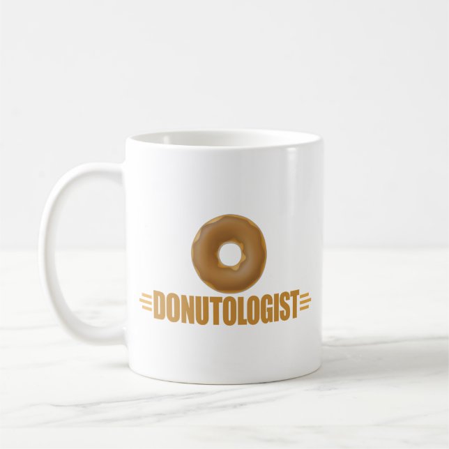 Funny Chocolate Donut Lover Coffee Mug (Left)