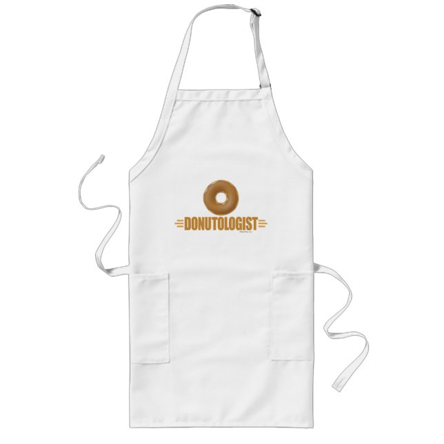 Funny Chocolate Donut Lover Long Apron (Front)