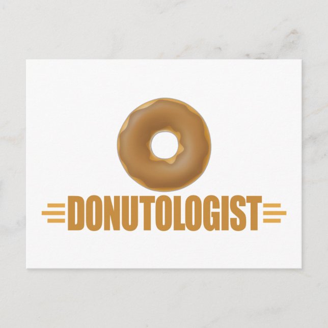 Funny Chocolate Donut Lover Postcard (Front)