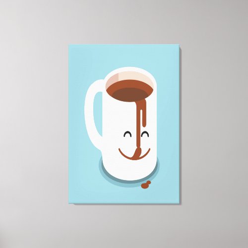 Funny Chocolate Drink  Canvas Print