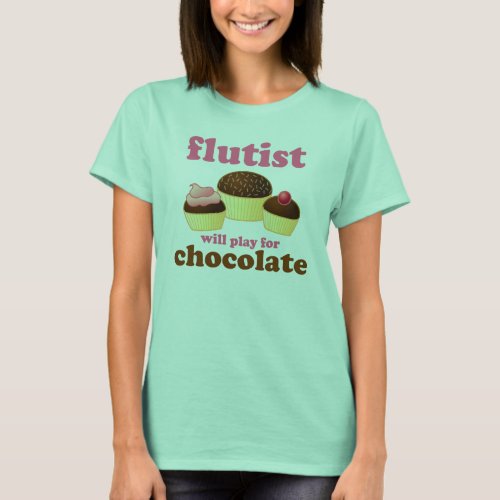 Funny Chocolate Flute T_Shirt