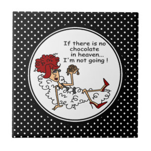 Funny Chocolate in Heaven Keepsake Tiles