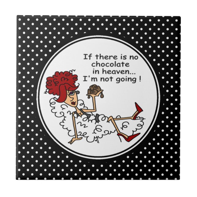 Funny Chocolate in Heaven Keepsake Tiles (Front)