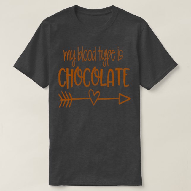 Funny Chocolate Lover Chocoholic Diet Cute Hot Coc T-Shirt (Design Front)