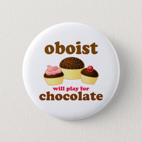 Funny Chocolate Oboe Button