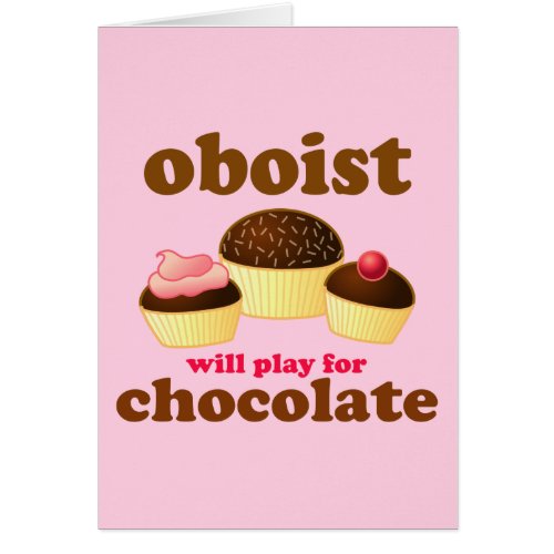 Funny Chocolate Oboe Card