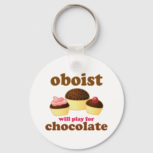 Funny Chocolate Oboe Keychain