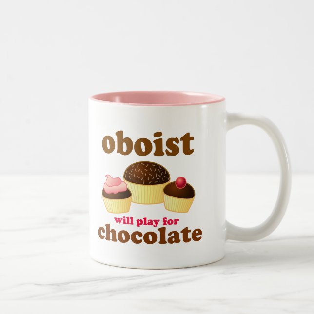 Funny Chocolate Oboe Mug (Right)