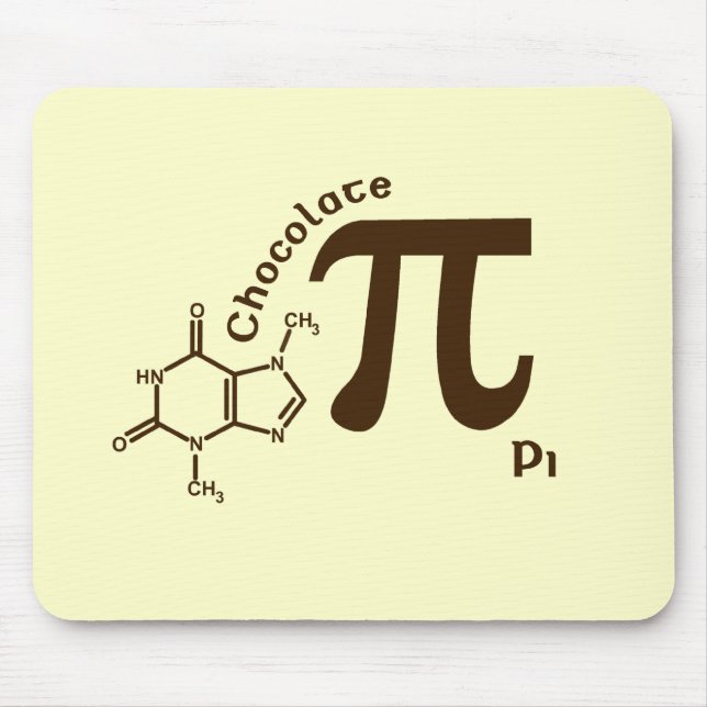 Funny Chocolate Pi Day Chocolate Pi Mousepad (Front)