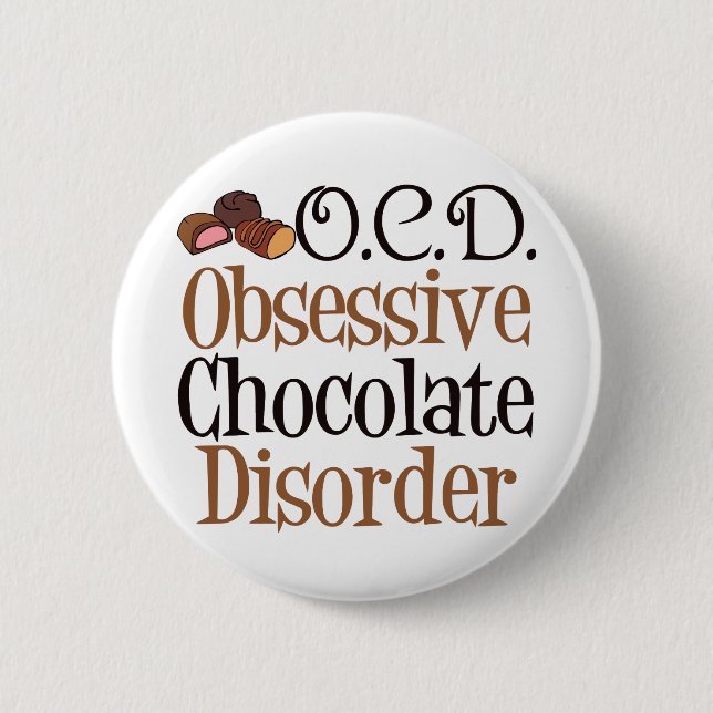Funny Chocolate Pinback Button (Front)