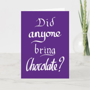 Funny Chocolate Quote Card