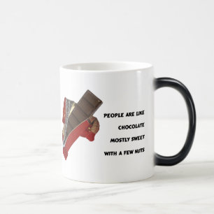 Funny chocolate quote color morph mug 