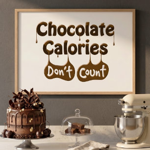 Funny Chocolate Quote Sweet Tooth Kitchen Decor