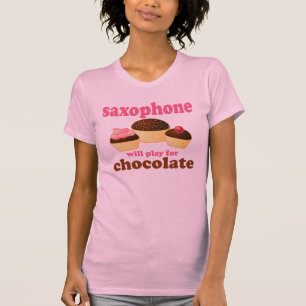 Funny Chocolate Saxophone T-Shirt