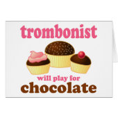 Funny Chocolate Trombonist Gift (Front Horizontal)