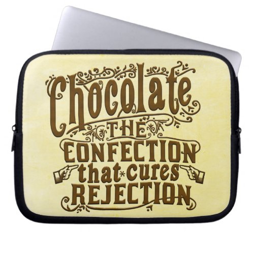 Funny Chocolate Writer Rejection Cure Laptop Sleeve