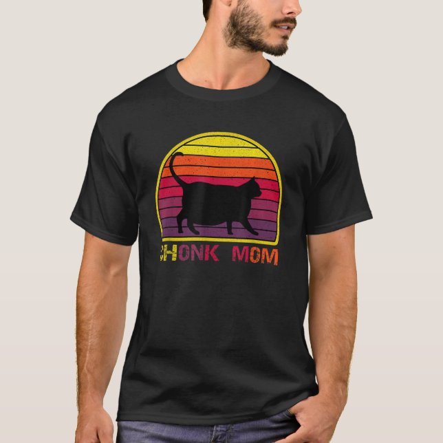 Funny Chonk Scale Cat Meme Memes Funny Cat T-Shirt (Front)