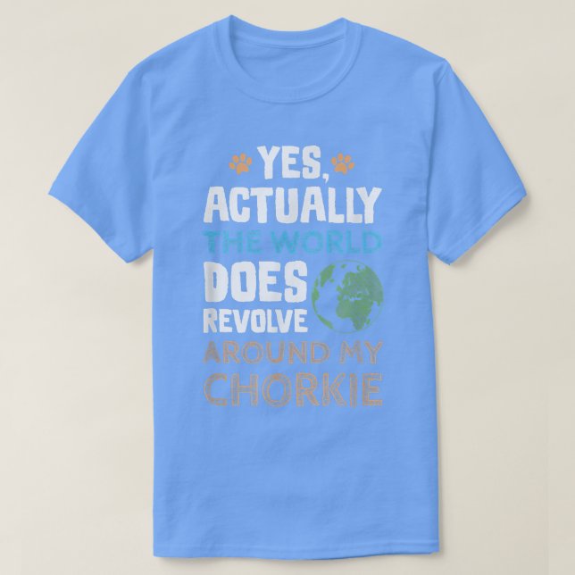 Funny Chorkie Dog  T-Shirt (Design Front)