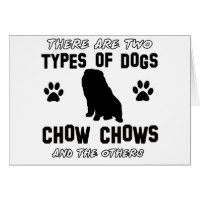Funny chow chow designs card