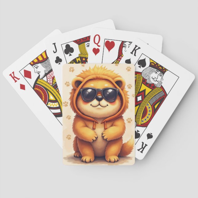 Funny Chow Chow Kawaii Dog Poker Cards (Back)