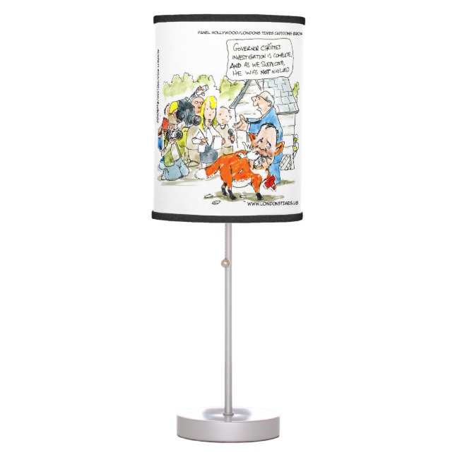 Funny Chris Christie Like A Fox Table Lamp (Front)
