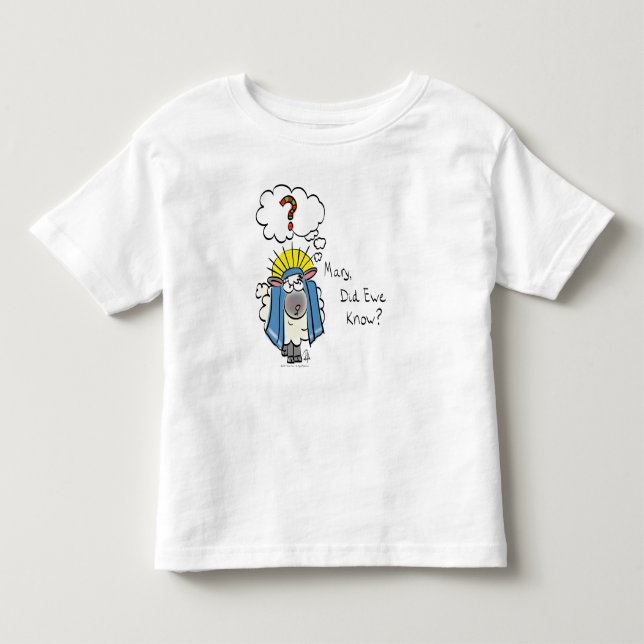 Funny Christian Christmas Cute Sheep Cartoon Toddler T-shirt (Front)