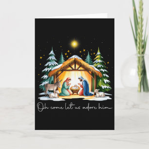 Funny Christian Christmas Jesus Oh Come Let Us Ado Card
