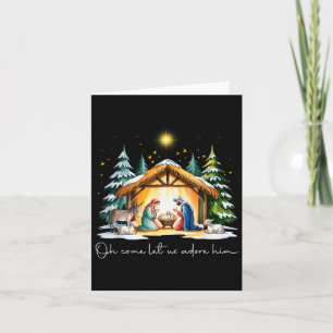 Funny Christian Christmas Jesus Oh Come Let Us Ado Card