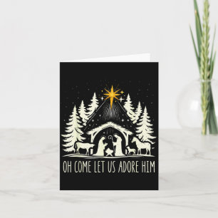 Funny Christian Christmas Jesus Oh Come Let Us Ado Card
