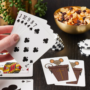 Funny Christian Church Mouse Character Poker Cards
